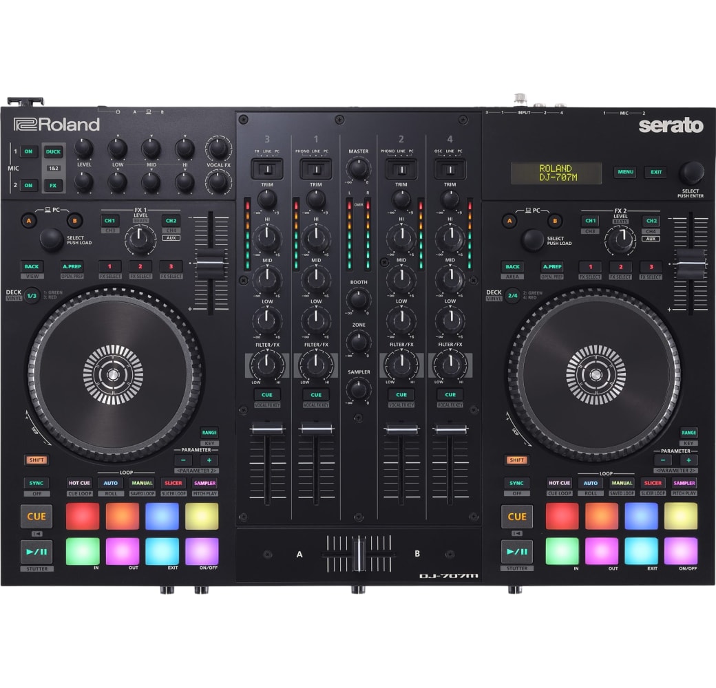 Negro Controlador de DJ Roland DJ-707M.1