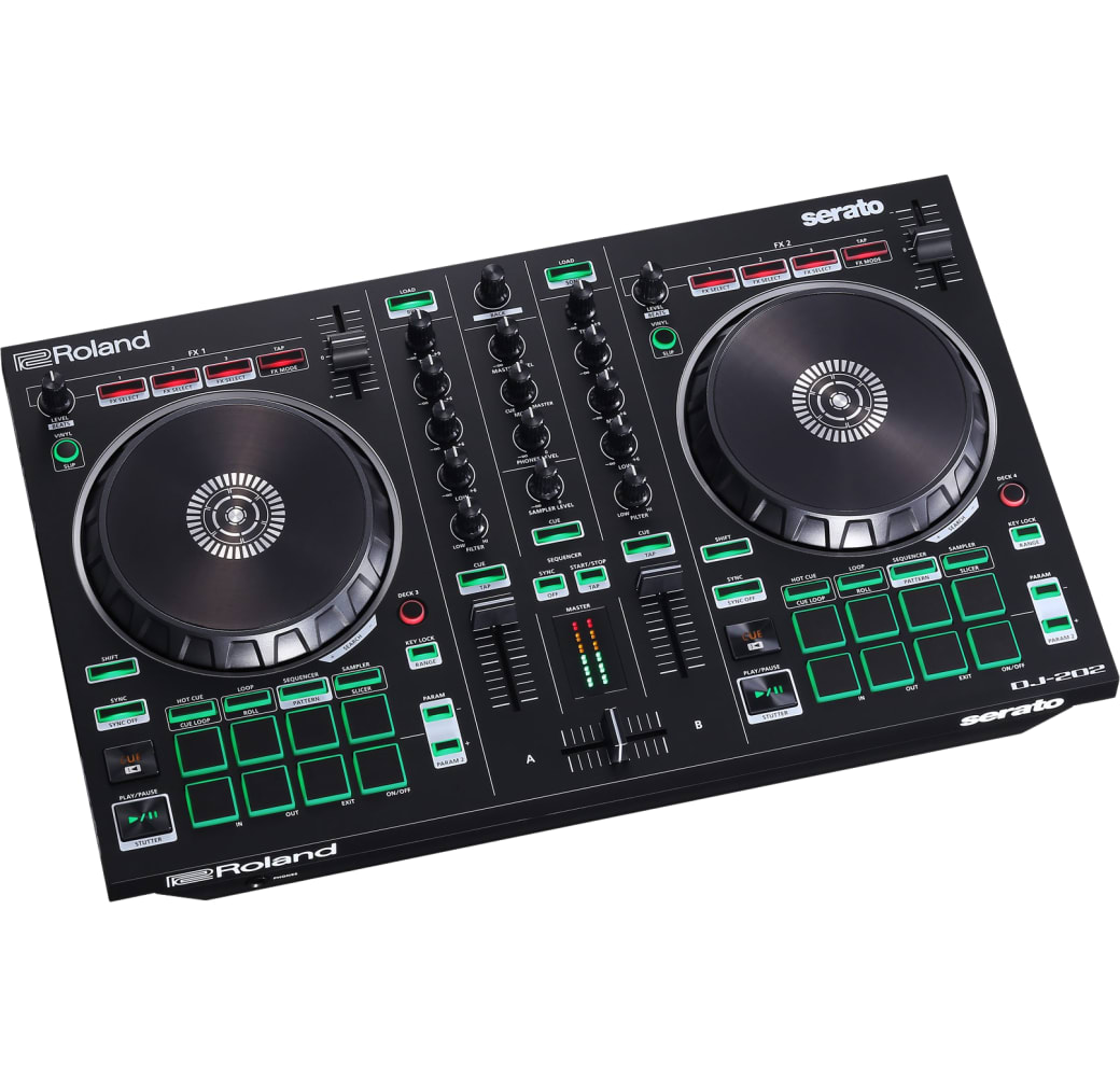 Negro Controlador de DJ Roland DJ-202.2