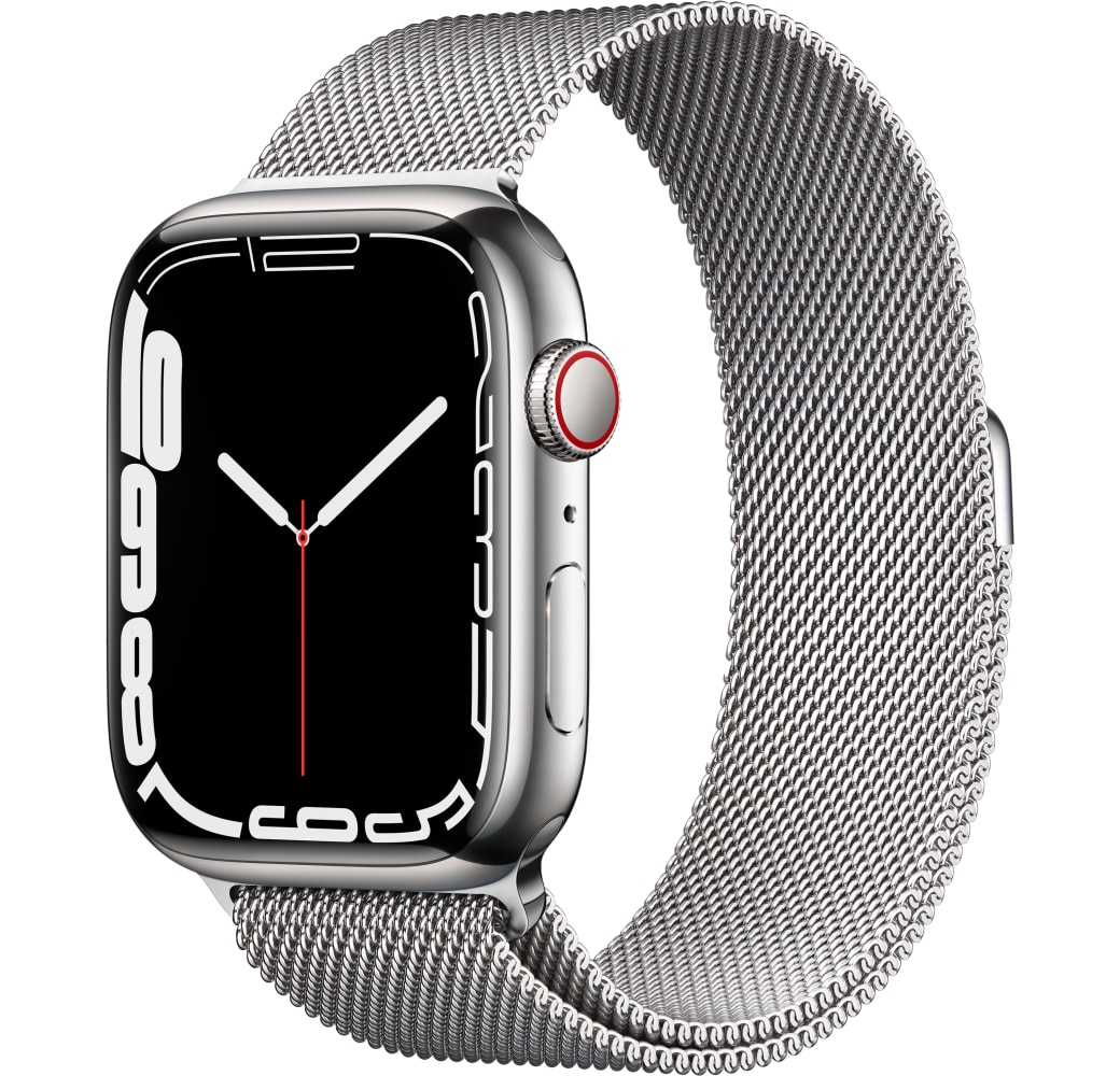 Silber Apple Watch Series 7 GPS + Cellular, Edelstahlgehäuse, 41 mm.1