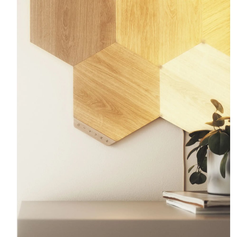 Madera Nanoleaf Elements - Kit básico de hexágonos con apariencia de madera, 13 piezas.2