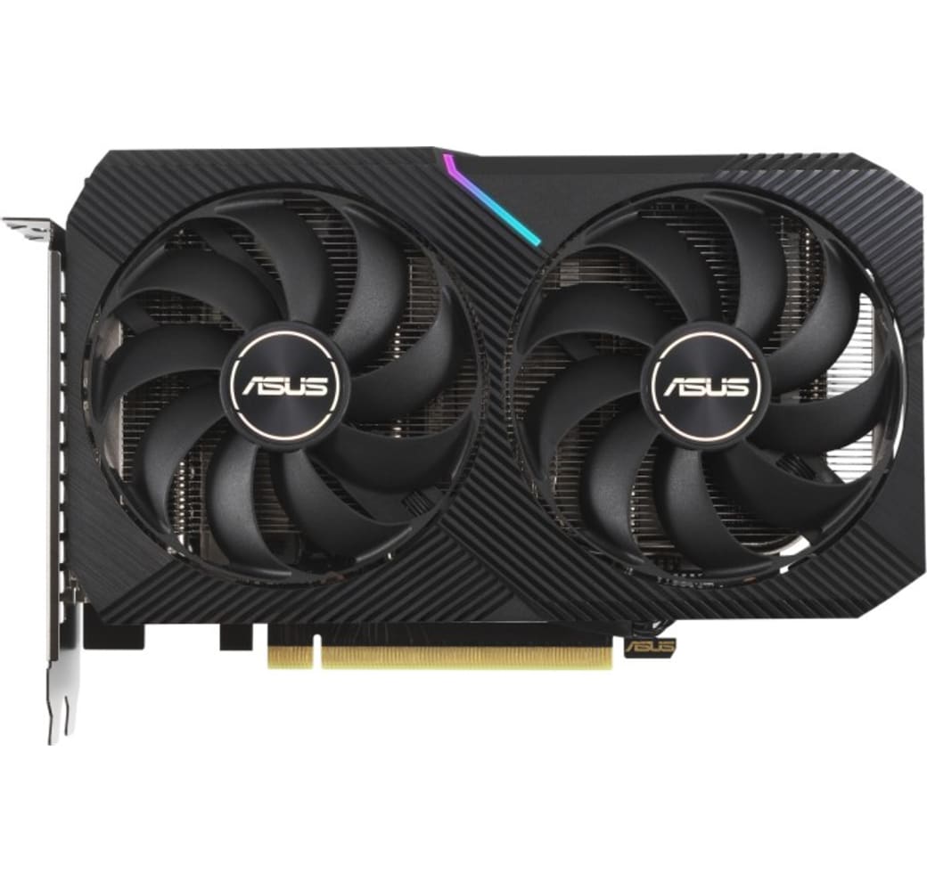 Black Asus Dual GeForce RTX 3060 Ti V2 MINI Graphics Card (LHR).3