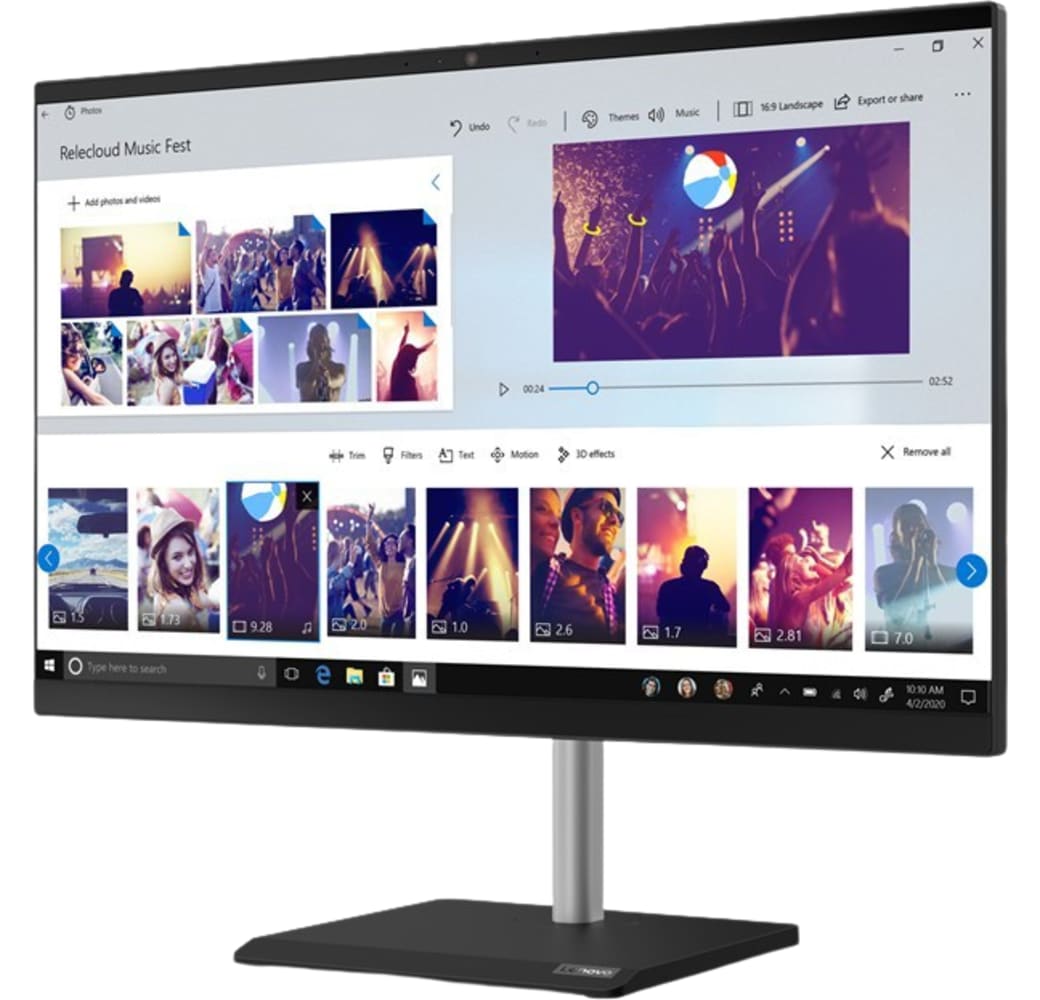 Black Lenovo ThinkCentre V50a-24 All-in-One - Intel® Core™ i5-10400T - 16GB - 512GB SSD - Intel® UHD Graphics.3