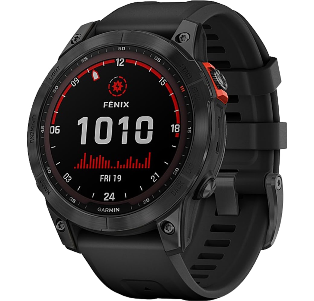 Negro Reloj inteligente Garmin FENIX 7S SOLAR, caja de acero inoxidable, 42 mm.1