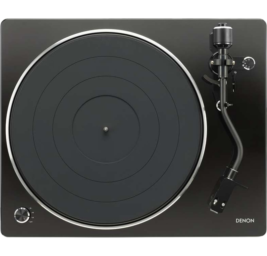 Zwart Denon DP-400 Hifi Draaitafel.2