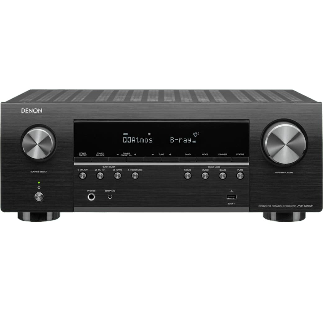 Black Denon AVR-S960H Home Theater Receiver.1