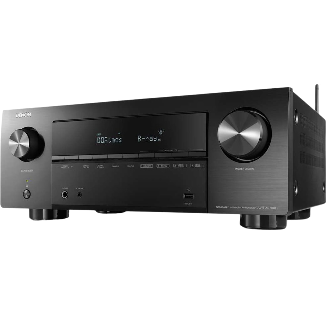 Black Denon AVR-X2700H Home Theater Receiver.2