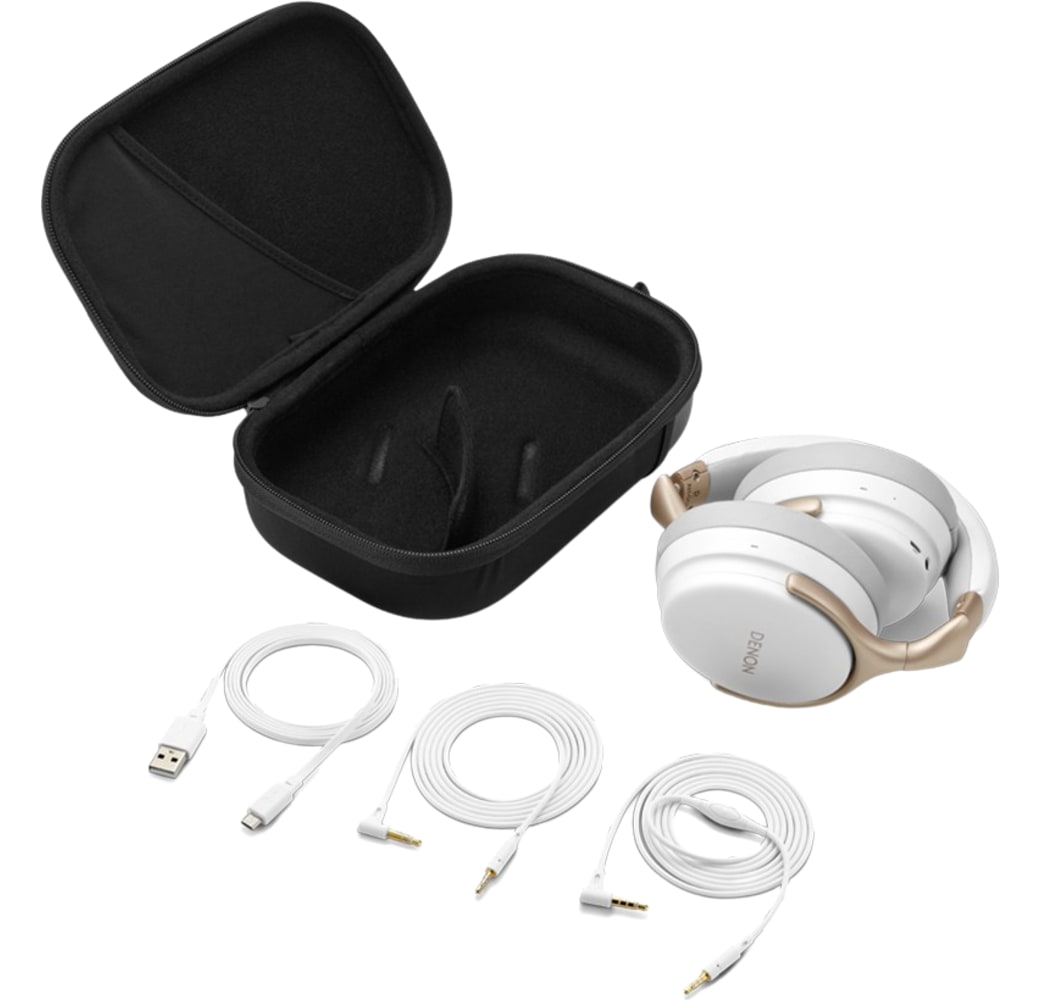 White Denon AH-GC25NC Noise-cancelling Over-ear Premium Headphones.4