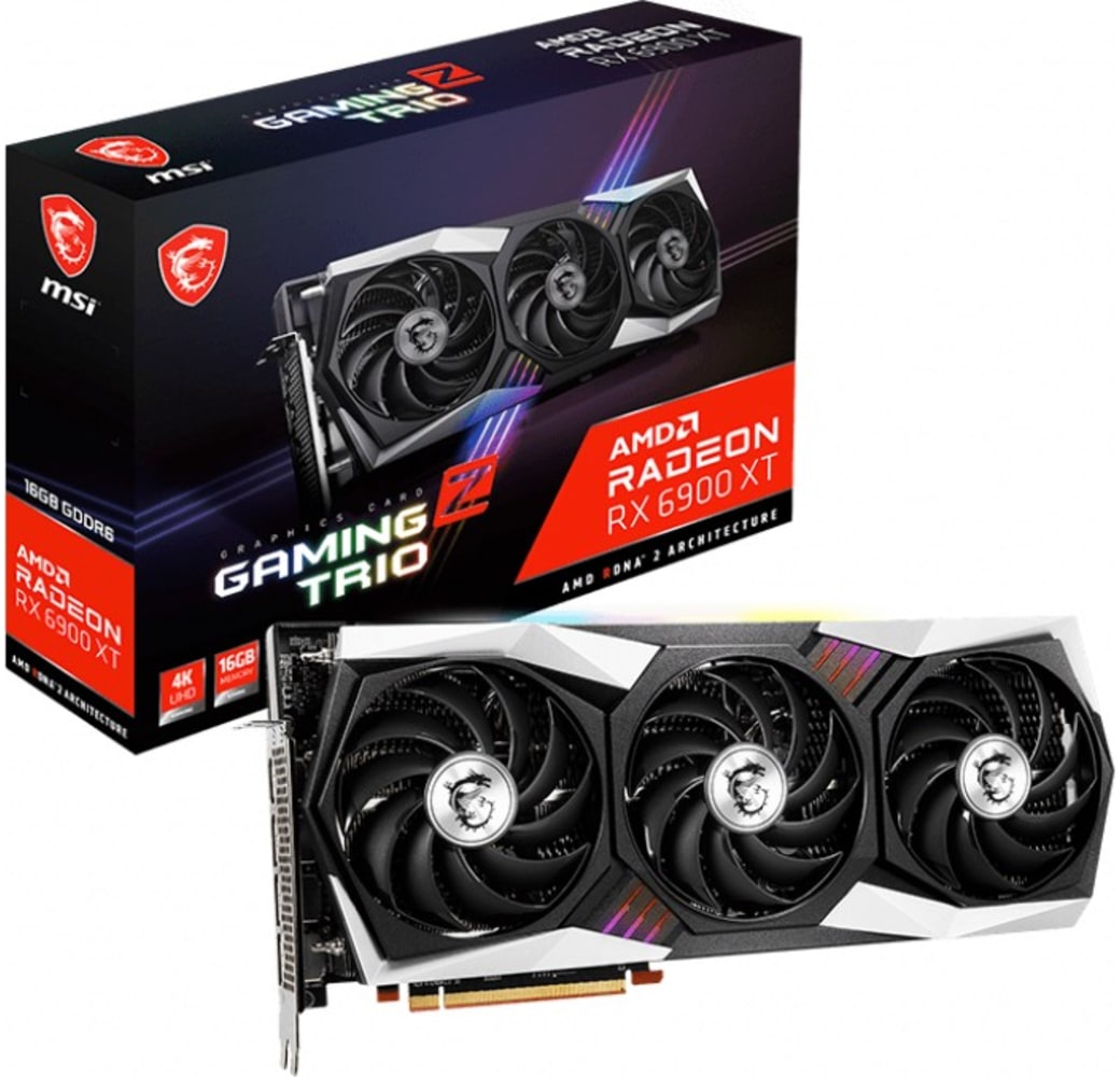 Black MSI Gaming Z Trio Radeon RX 6900 XT Tarjeta gráfica.4