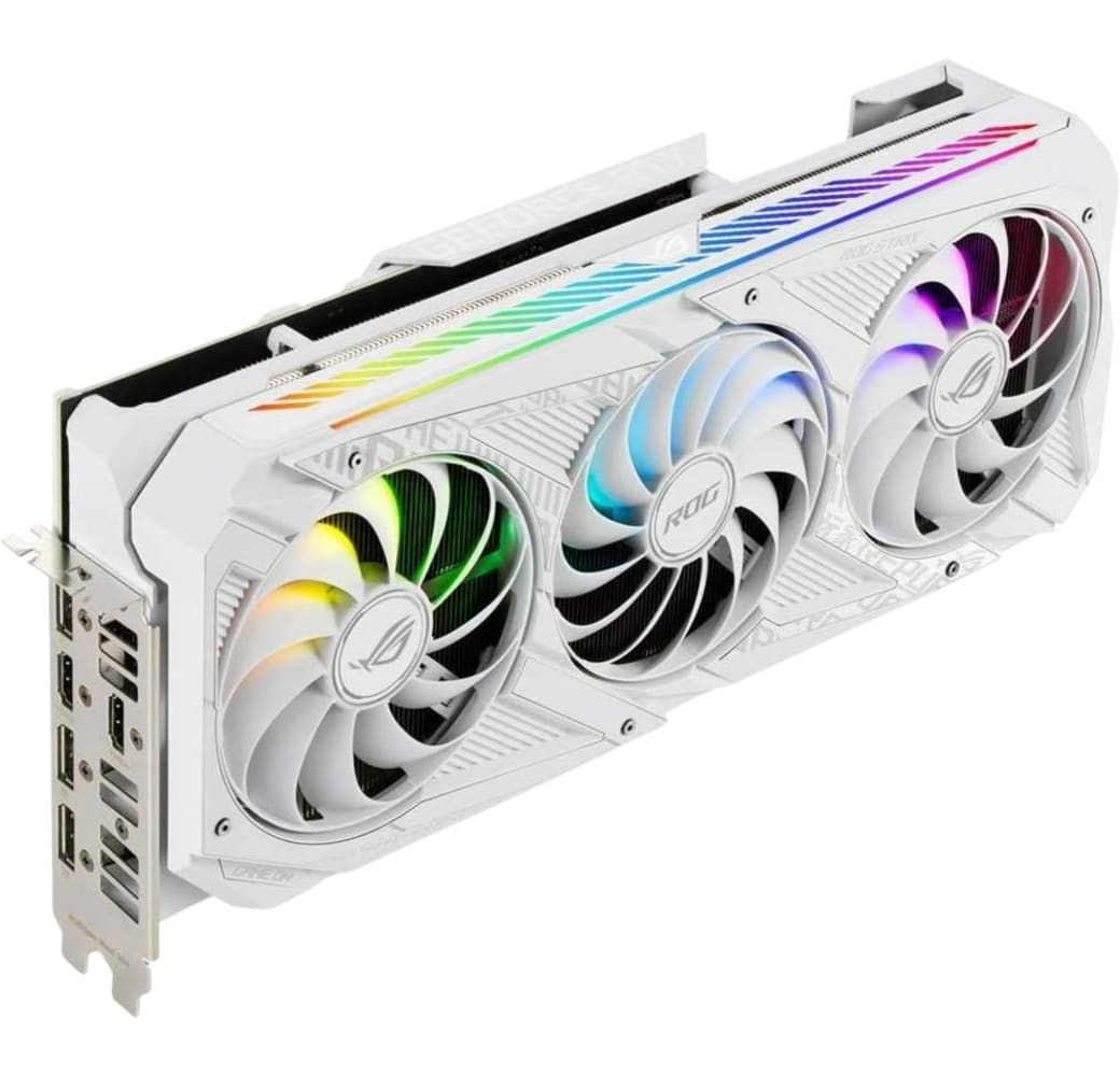 Weiß ASUS ROG Strix GeForce RTX 3070 OC White Edition Grafikkarte.2