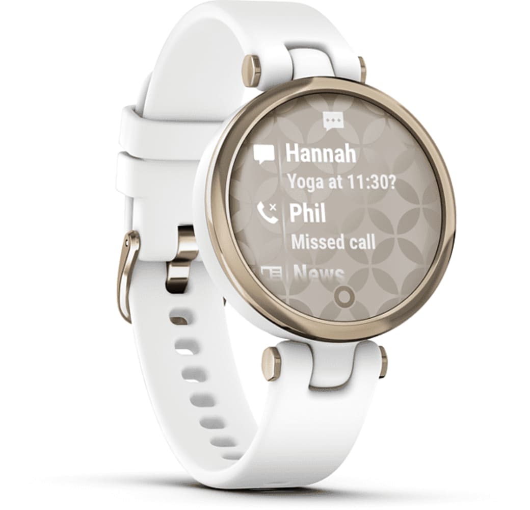 White / ivory Garmin Lily smartwatch, Aluminium behuizing, 34,5 mm.3