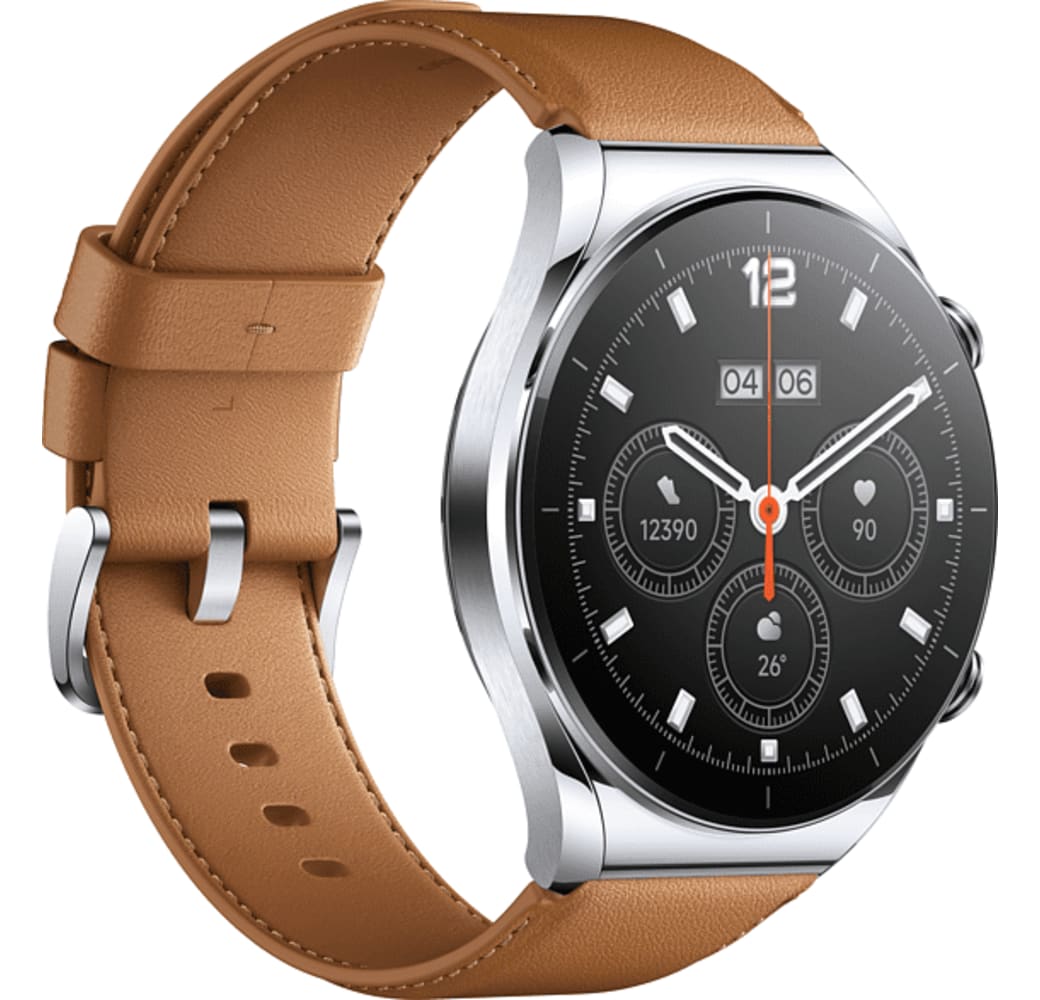 Braun Xiaomi S1 Smartwatch, Edelstahlgehäuse, 46 mm.3