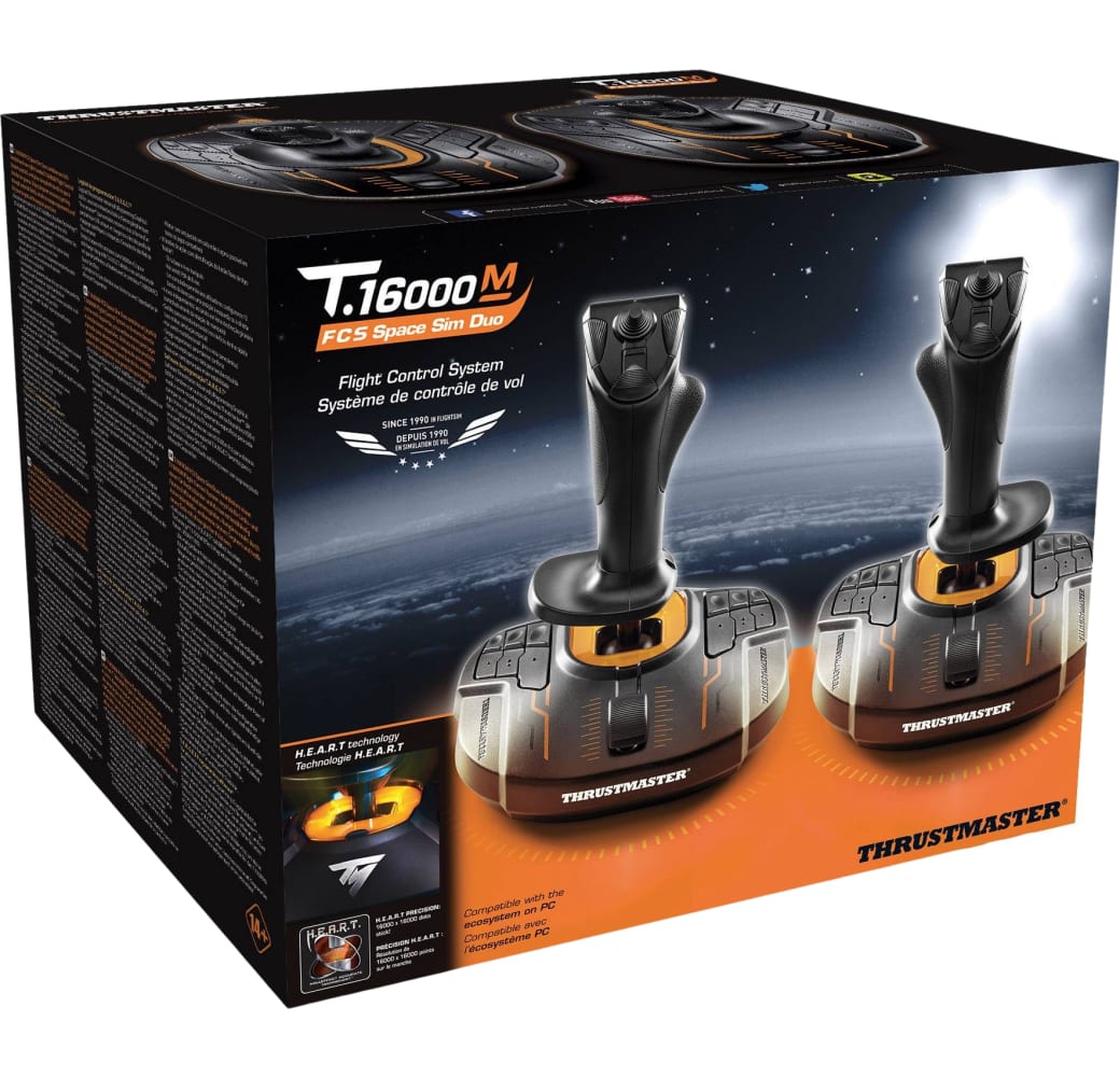 Negro/naranja Thrustmaster T.16000M FCS Space Sim Duo Joystick.3