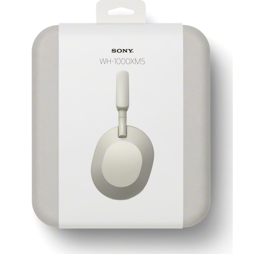 Silver Sony WH-1000 XM5 Noise-cancelling Over-ear Bluetooth headphones.7