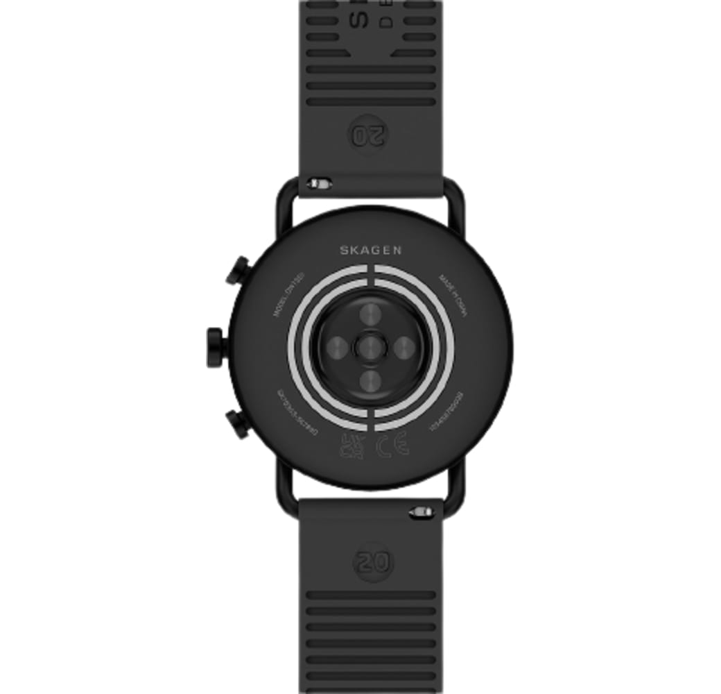 Zwart Skagen Falster Gen 6 smartwatch, roestvrijstalen behuizing, 41 mm.4