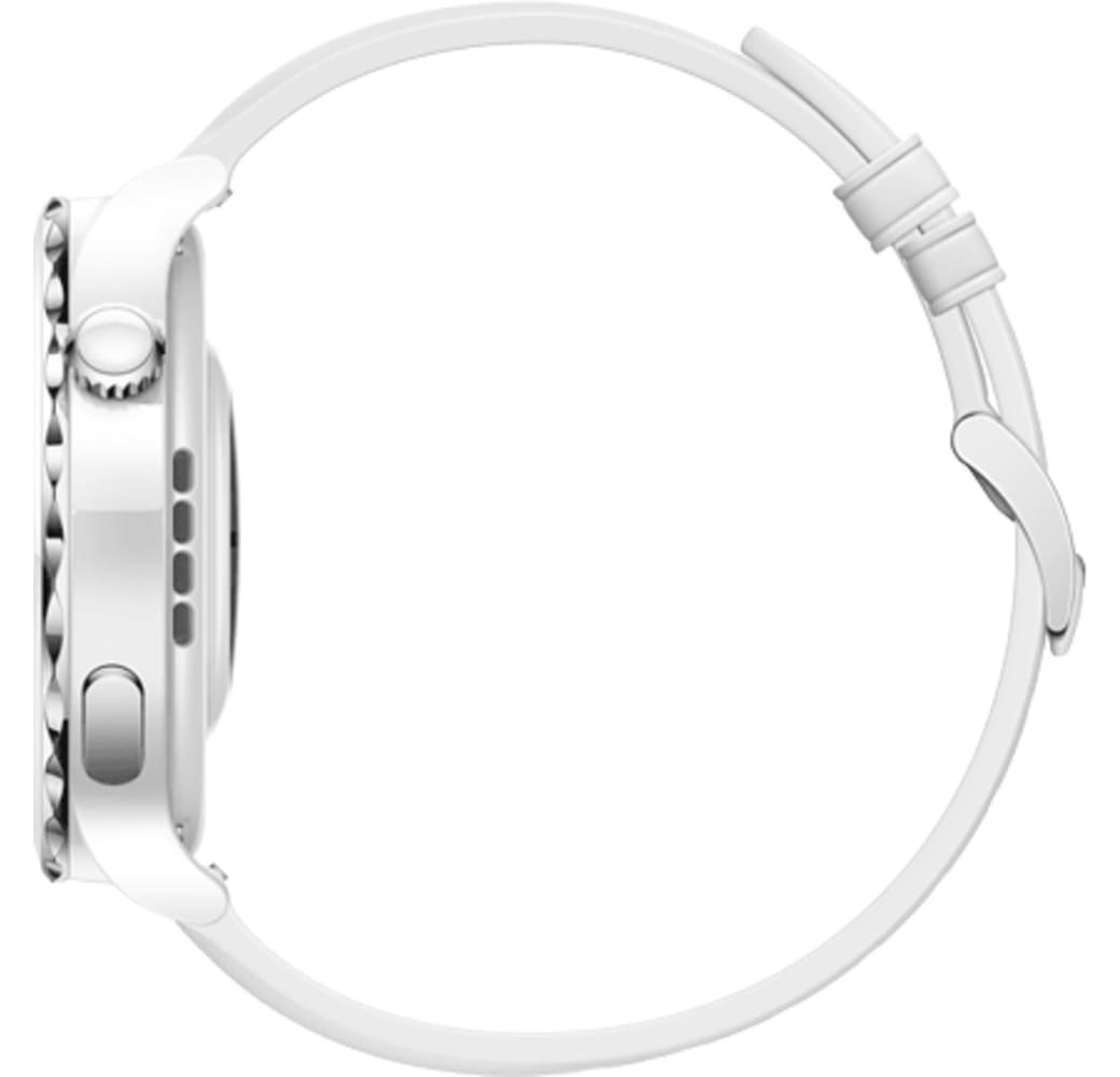 White Huawei GT 3 Pro smartwatch, keramische case, 43 mm.4
