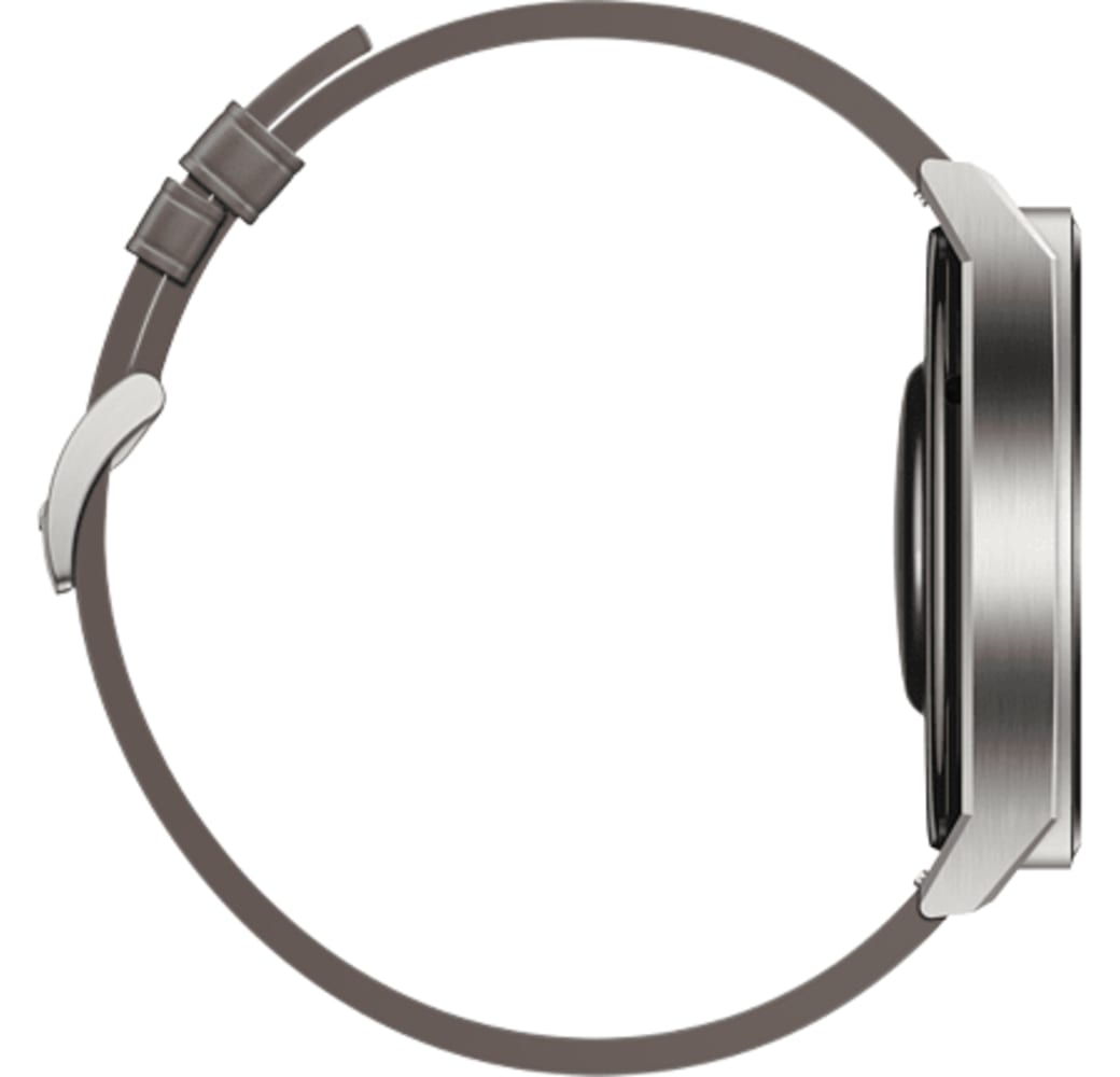 Grijs Huawei GT 3 pro smartwatch, titanium behuizing, 46mm.4