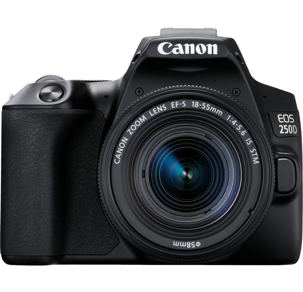 Zwart Canon EOS 250D + EF-S 18-55mm f/4.0-5.6 IS STM, Camera Kit.2