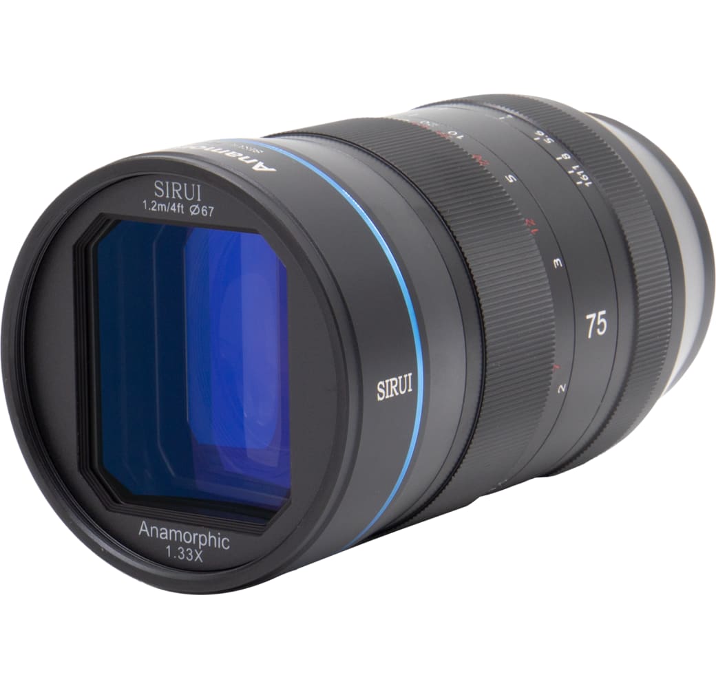 Black Sirui 75mm f/1.8 1.33X Anamorphic Lens Micro Four Thirds mount.1