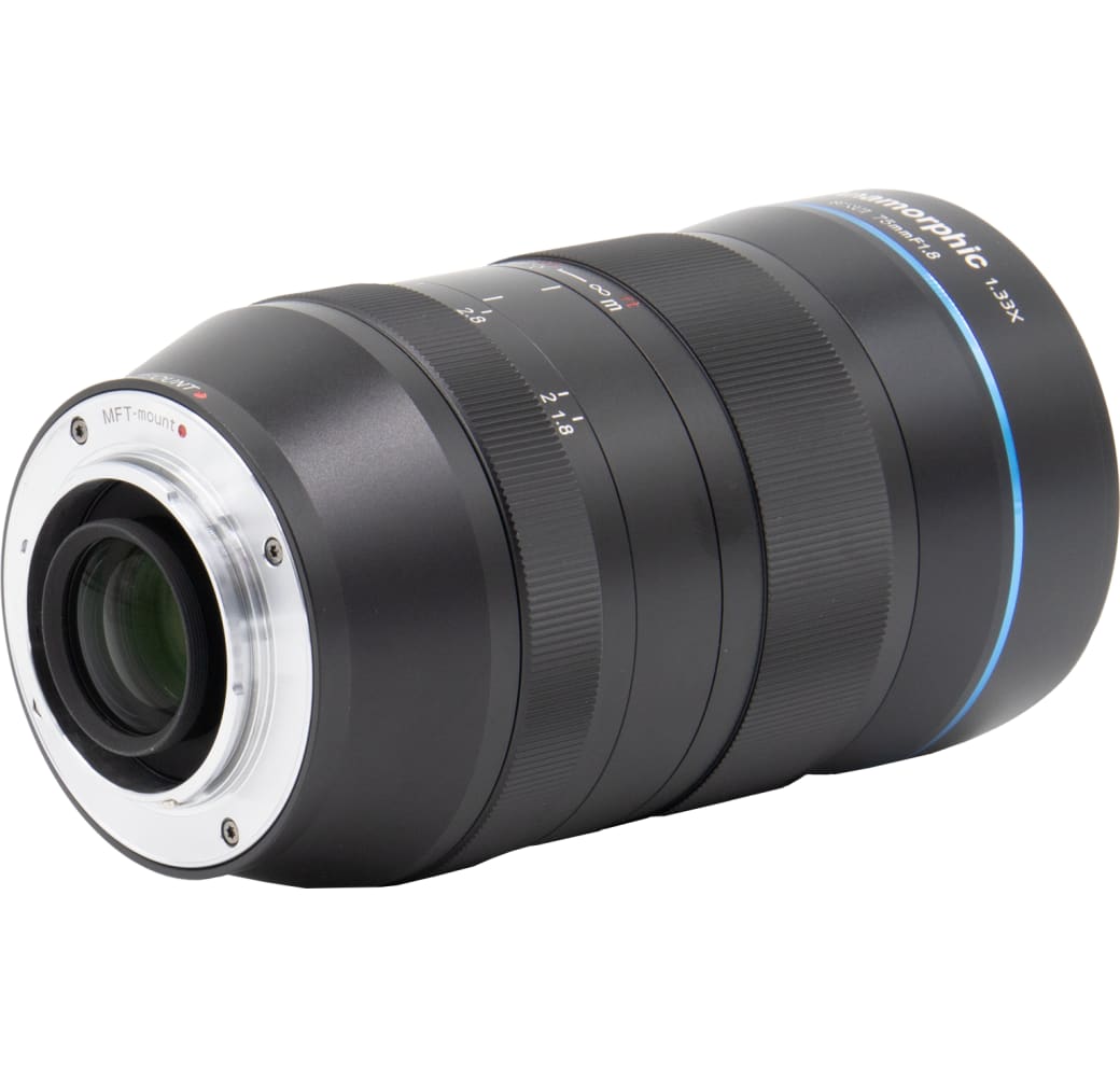 Black Sirui 75mm f/1.8 1.33X Anamorphic Lens Micro Four Thirds mount.3