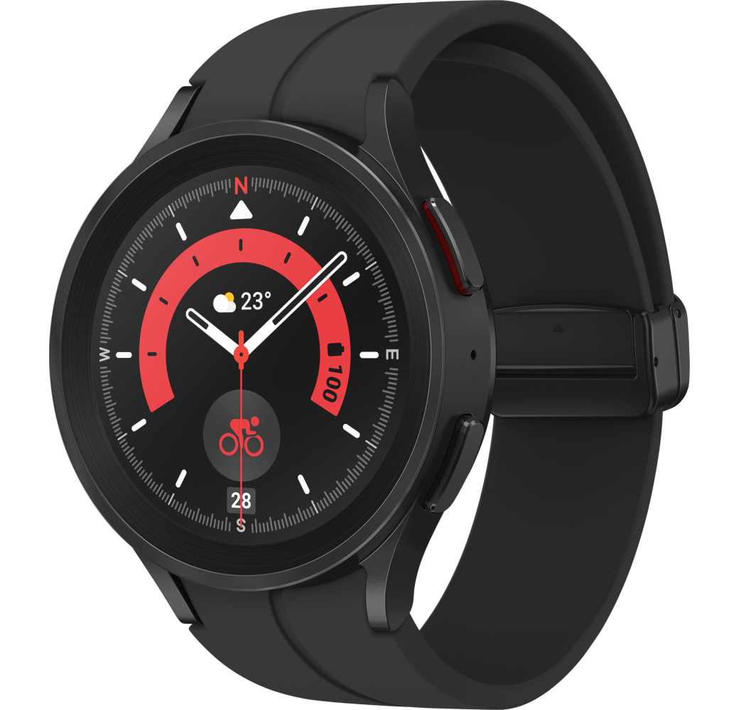 Black Titanium Samsung Galaxy 5 Pro LTE Smartwatch, Titangehäuse, 45 mm.1