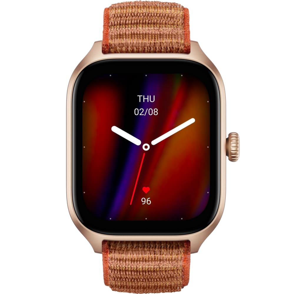 Brown Amazfit GTS 4 Smartwatch, correa de aluminio,.2