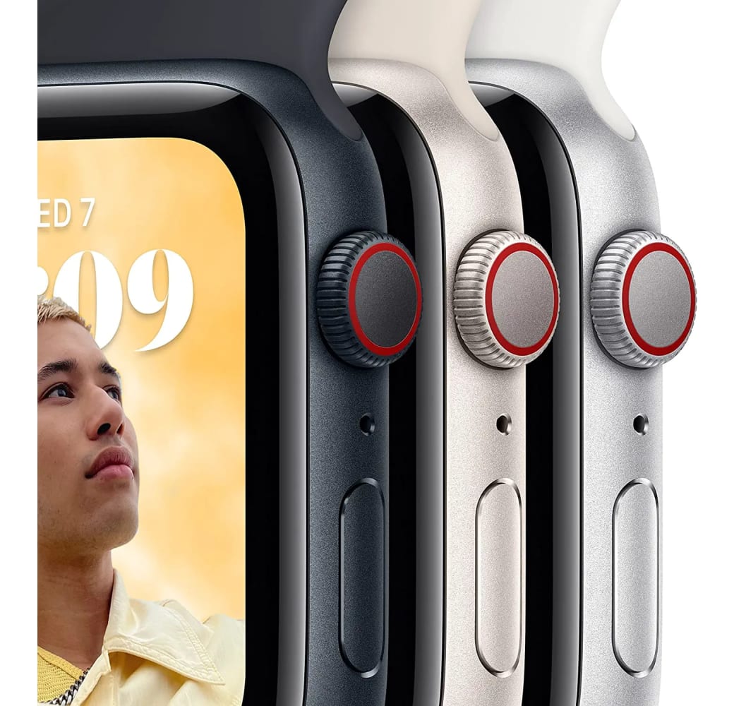 Rent Apple Watch SE GPS, Starlight Aluminium Case and Sport Band