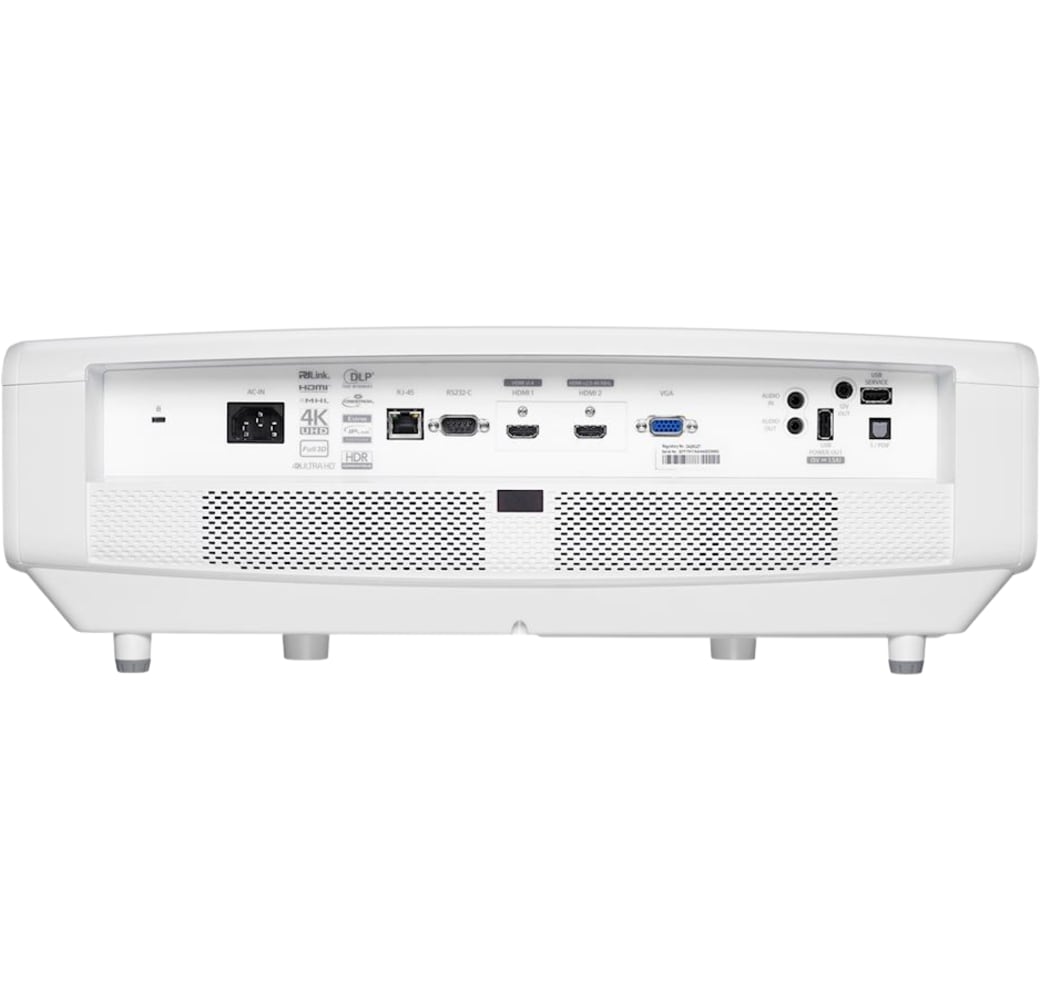 White Optoma UHZ65LV Laser Projector - 4K UHD.6