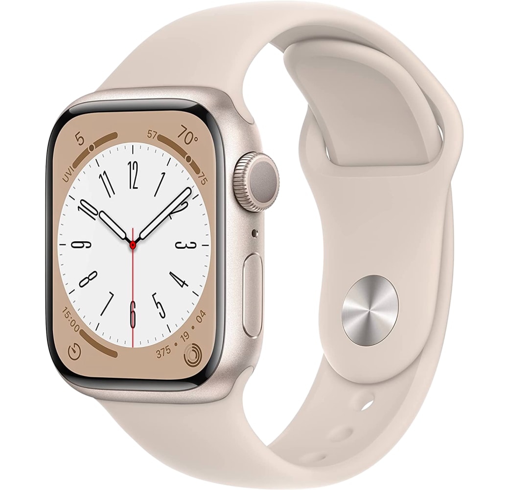 Blanco estrella Apple Watch Series 8 GPS, correa de aliminio, , 41 mm.1