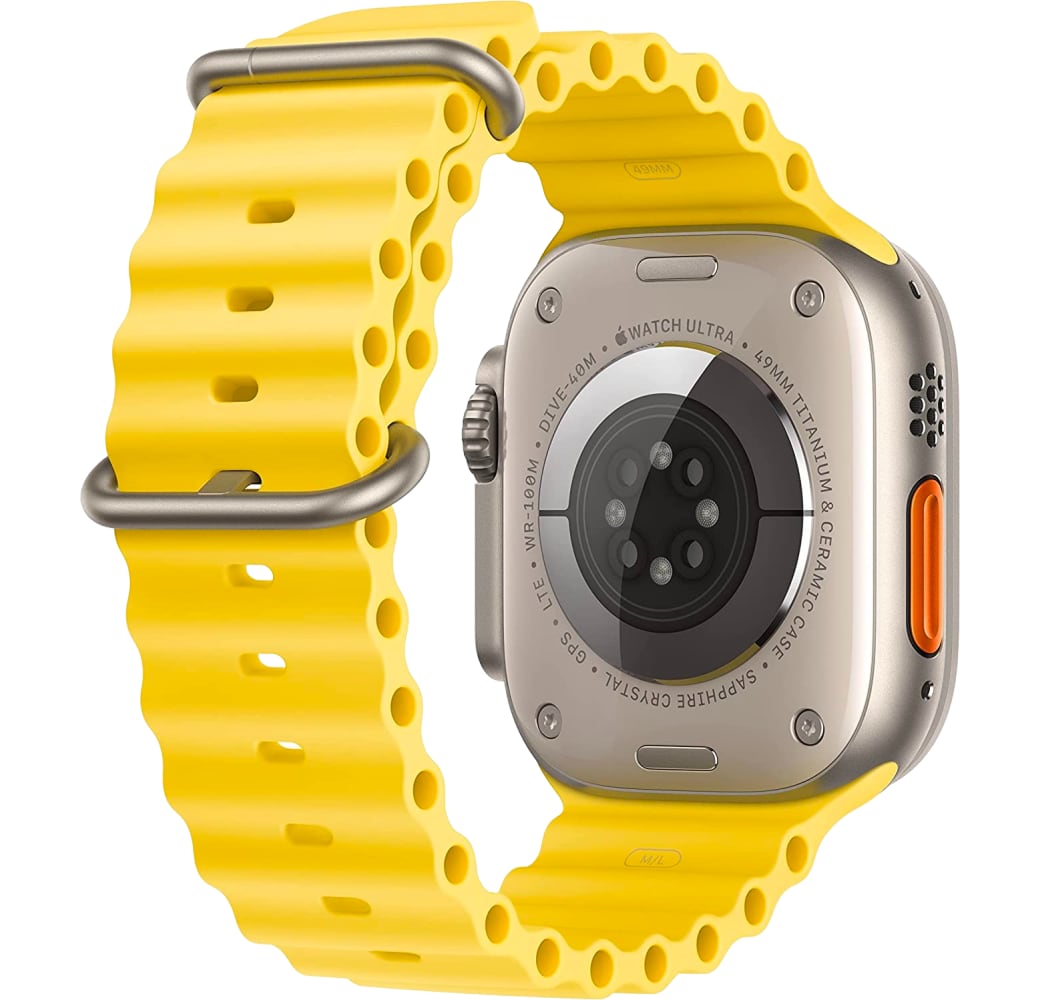 Yellow Apple Watch Ultra GPS + Cellular, Titanium Case, 49mm.3
