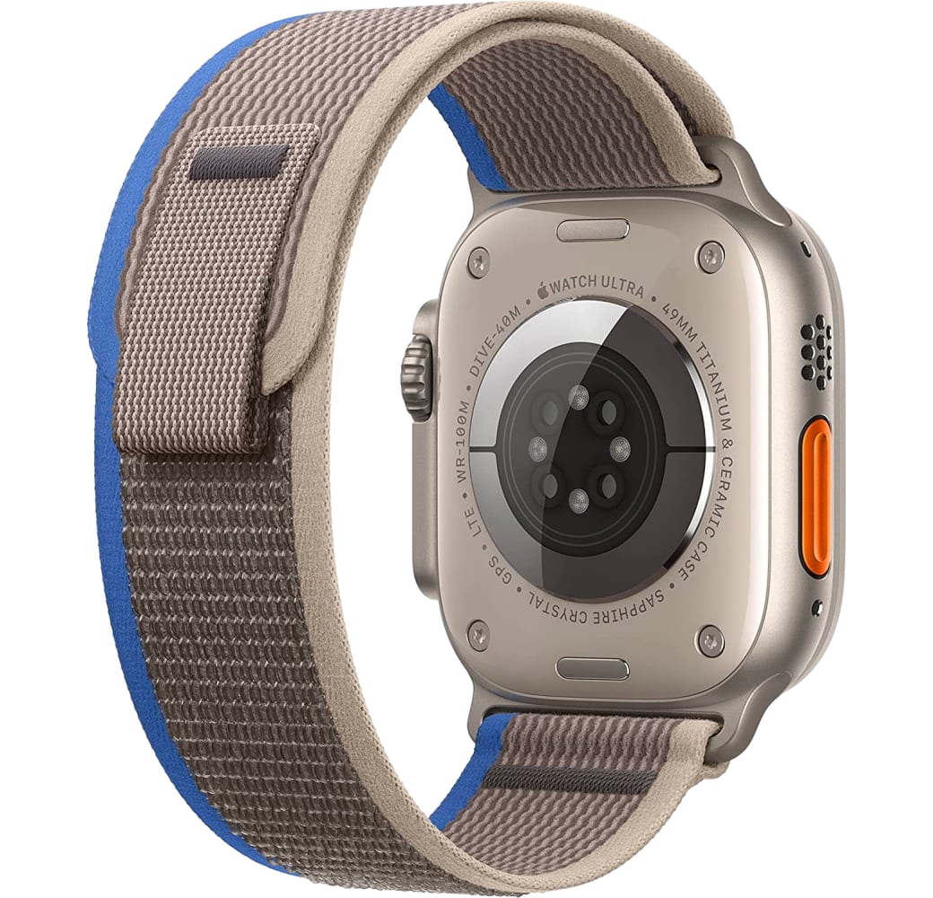 Azul/Gris Apple Watch Ultra GPS + Celular, correa de titanio, 49 mm.3