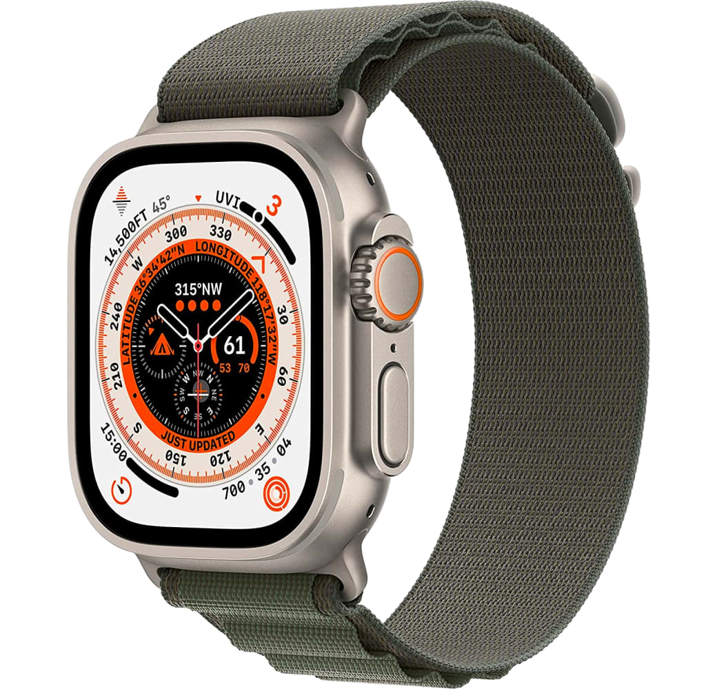 Groente Apple Watch Ultra GPS + mobiel, titanium behuizing, 49 mm.1