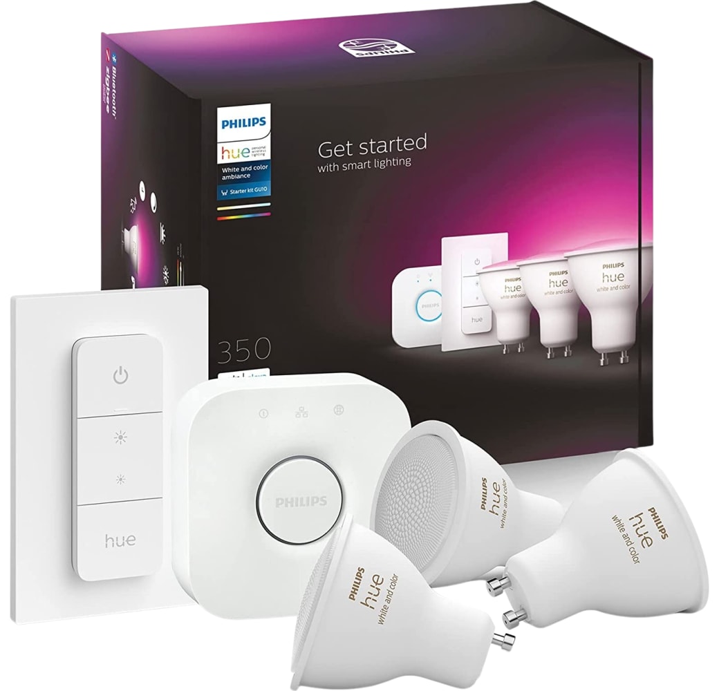 White Philips Hue Color GU10 Spotlight Starter Kit.1