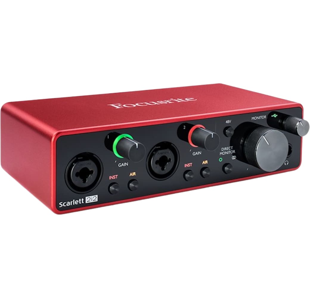 Red / Black Focusrite Scarlett 2I2 (3rd Gen) Audio Interface.1