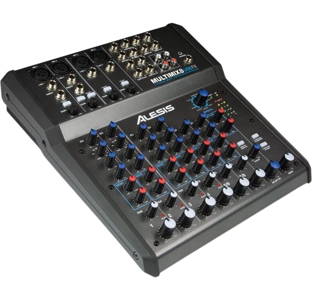 Black Alesis MultiMix 8 USB FX Mixer.1