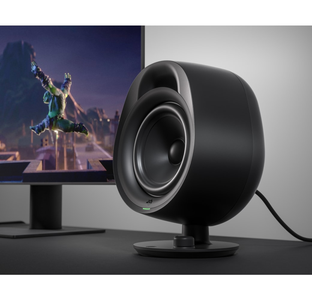 Black SteelSeries Arena 3 2.0 Gaming Speakers.4