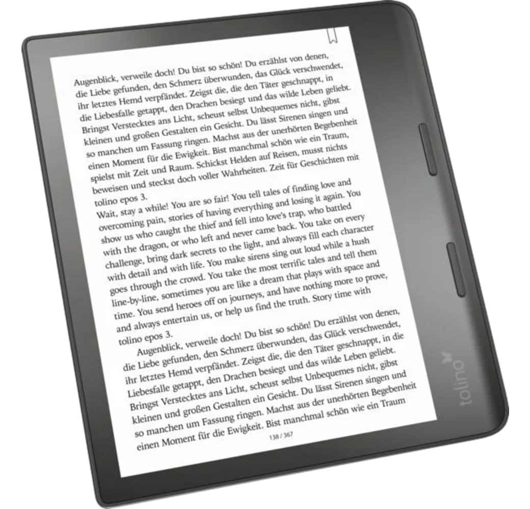 Negro Tolino Epos 3 E-Reader - 8"- 32GB.3