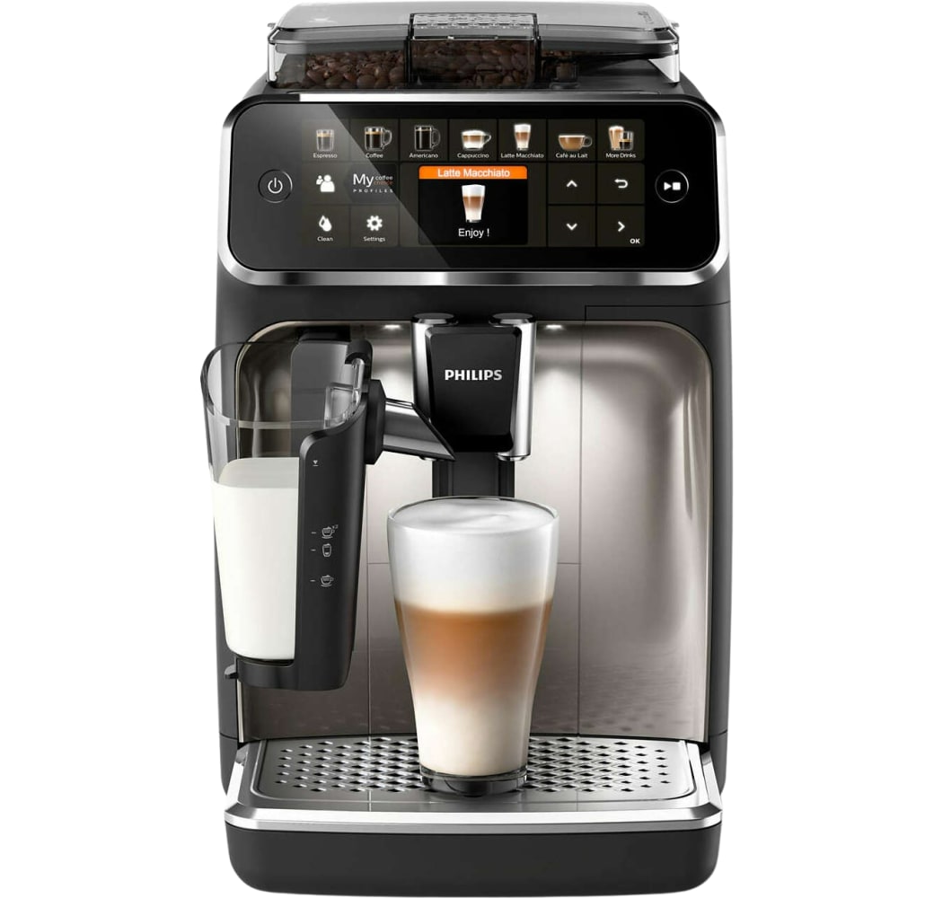 Schwarz / Chrom Philips Coffee Machine Philips EP5447/90 Serie 5400 LatteGo.1