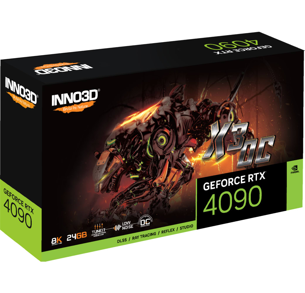 Schwarz Inno3D GeForce RTX 4090 24GB GDDR6X Triple Fan Grafikkarte.3