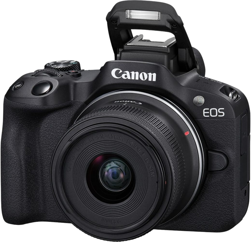 Black Canon EOS R50 Systeemcamera, met lens RF-S 18-45mm f/4.5-6.3 IS STM + RF-S 55-210mm f/5-7.1 IS STM.4