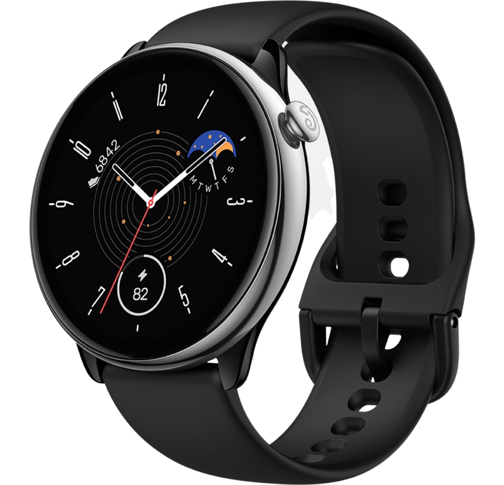 Zwart Amazit Amazfit GTR Mini Smartwatch, Roestvrij staal en plastic, 42 mm.1