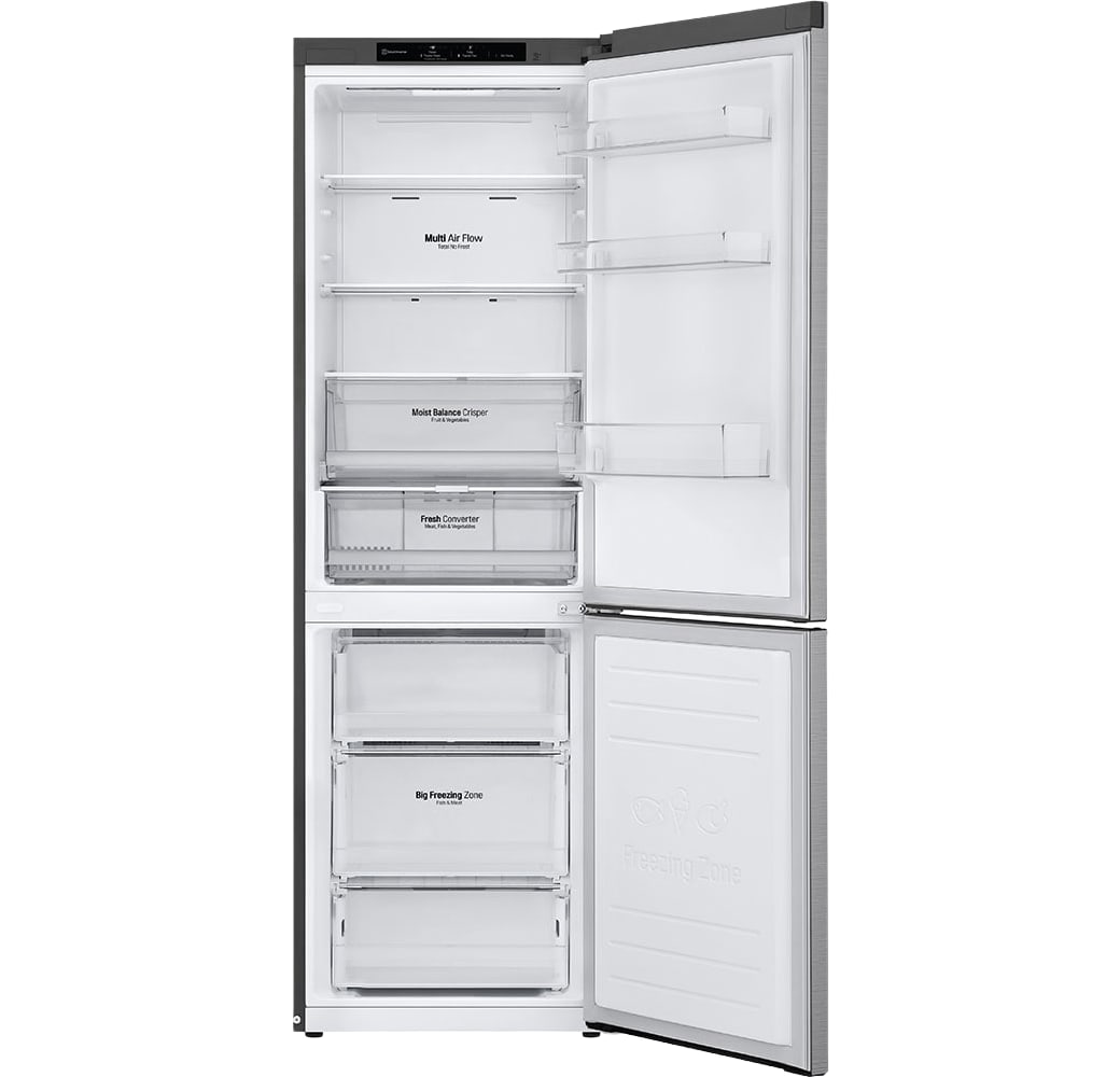 Edelstahl Fridge Freezer Combo LG GBB61PZGCN1.2