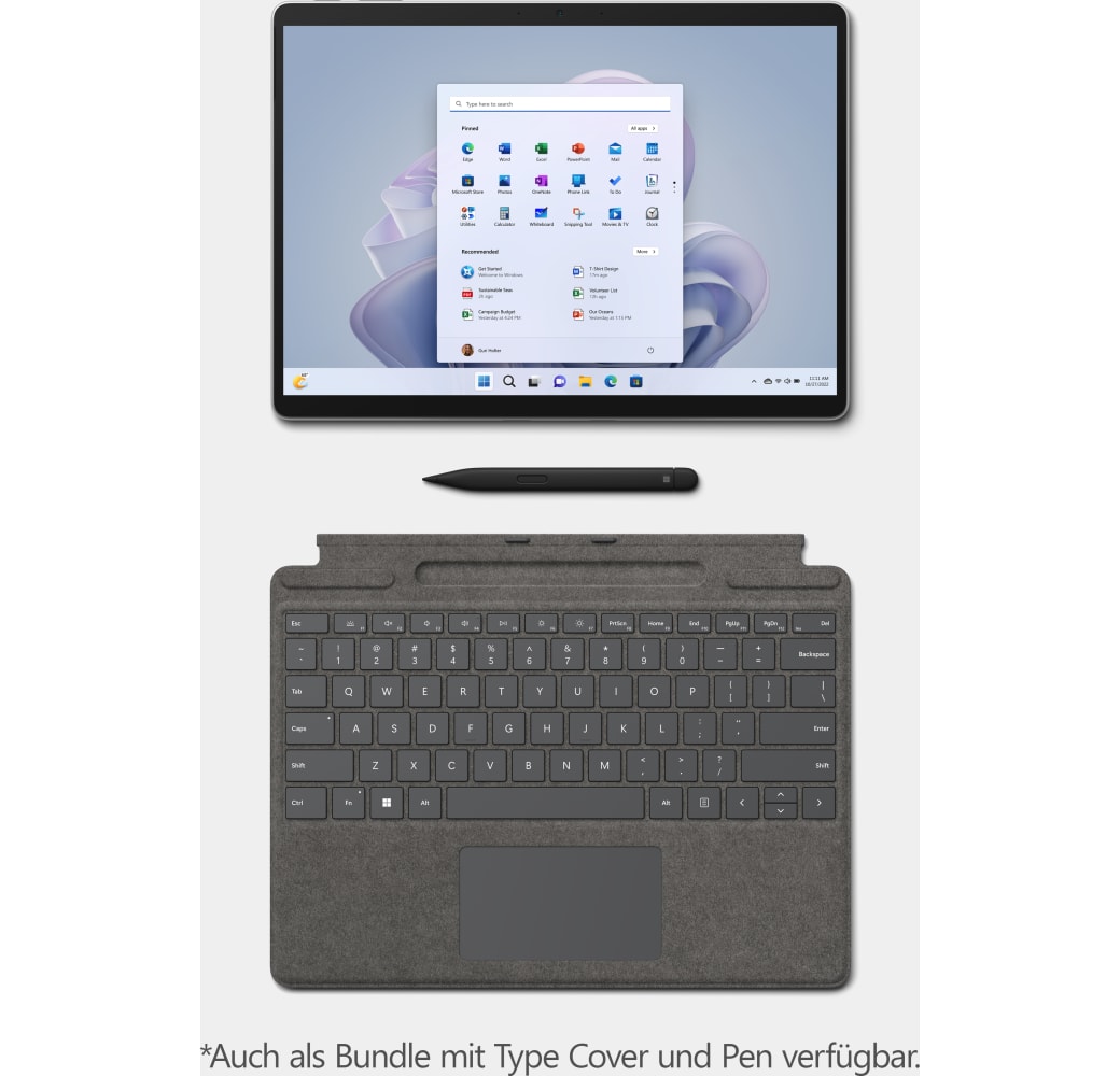 Platino Microsoft Surface Pro 9 13" - Intel® Core™ i7-1255U - 16GB - 1TB SSD - Intel® Iris® Xe Graphics (sólo dispositivo).3