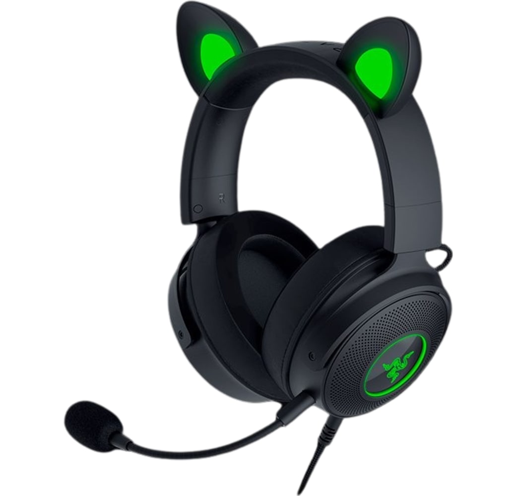 Black Razer Kraken Kitty Edition V2 Pro Over-ear Gaming Headphones.1