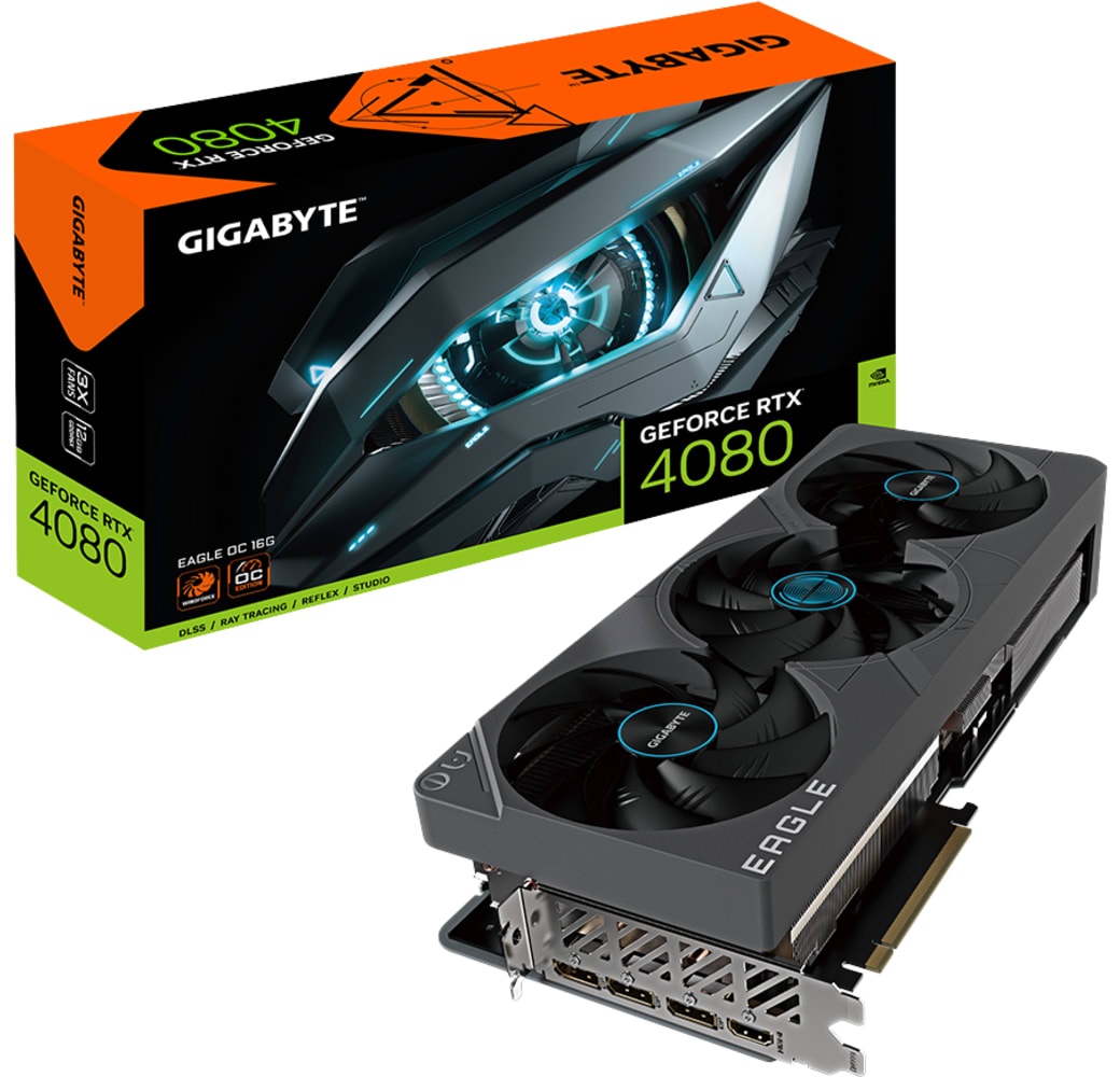 Black Gainward GiBy16GB D6X RTX 4080 Eagle OC Graphics Card.6