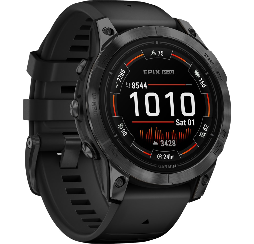 Black Garmin EPIX™ Pro (Gen 2) Smartwatch, Edelstahlgehäuse, 47 mm.3