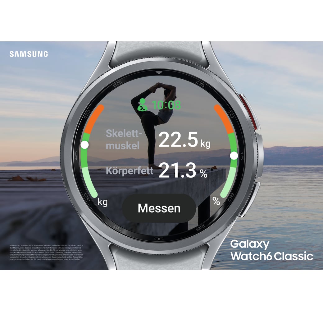 Black Samsung Galaxy 6 Classic LTE smartwatch, roestvrijstalen behuizing, 43 mm.5