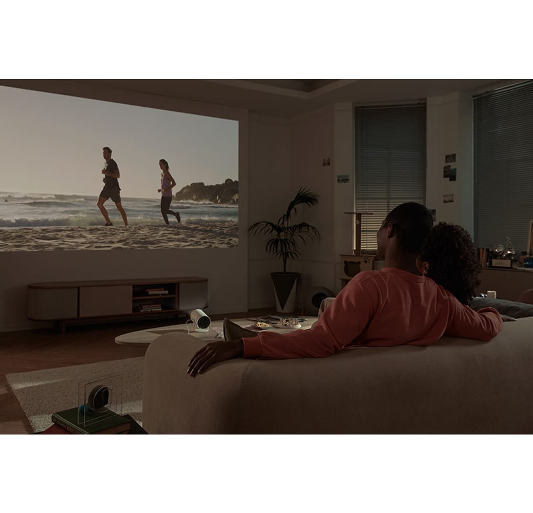 White Samsung Freestyle 2nd Gen. Projector - Full HD.8