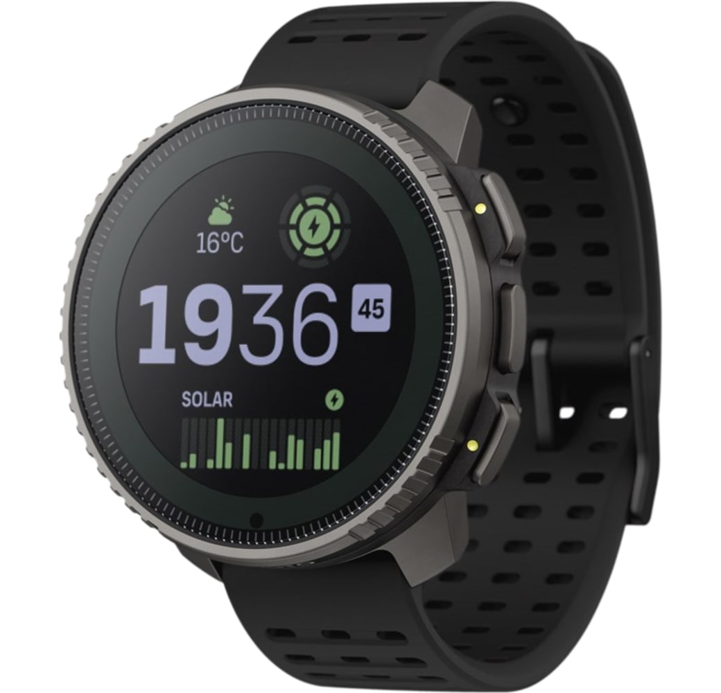 Negro Suunto Vertical Titanium Black Solar Smartwatch, correa de polímero reforzado con fibra, 49 mm.1