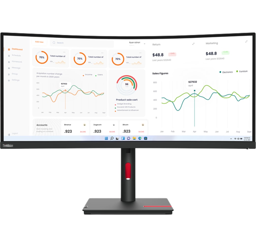 Schwarz Lenovo - 34" ThinkVision T34w-30 63D4GAT1EU.1