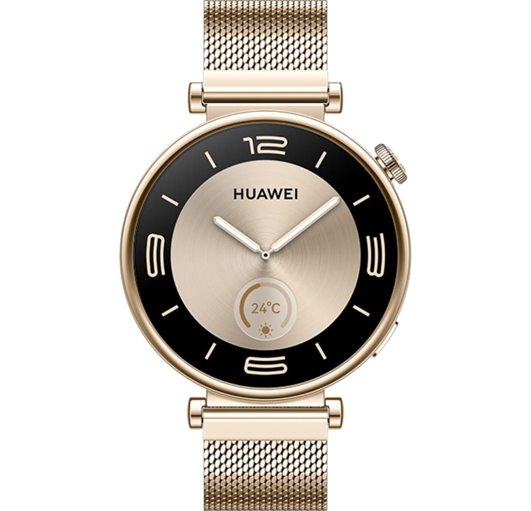 Gold Huawei GT4 Smartwatch, Stainless Steel Case, 41mm.4